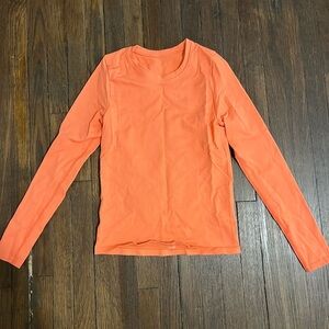 Vibrant Orange Long Sleeve Women's Tee